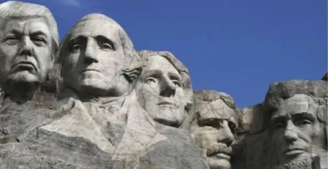 Trump comparte una imagen del Monte Rushmore con su rostro justo cuando el comité de la Cámara de Representantes promete que el juicio televisado contendrá pruebas explosivas en su contra.