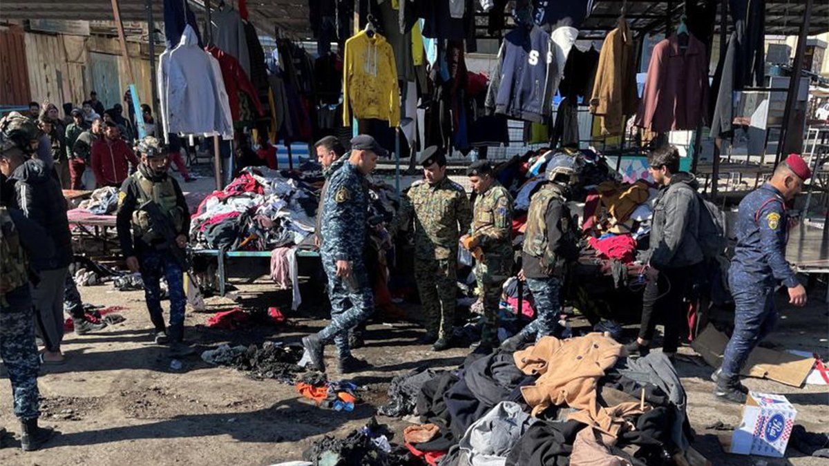 Doble Atentado deja 32 personas muertas y 110 resultaron heridas en un mercado en de Bagdad